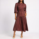 SHIMMER PEPLUM BLOUSE
