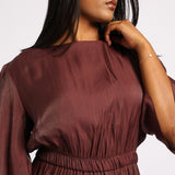 SHIMMER PEPLUM BLOUSE