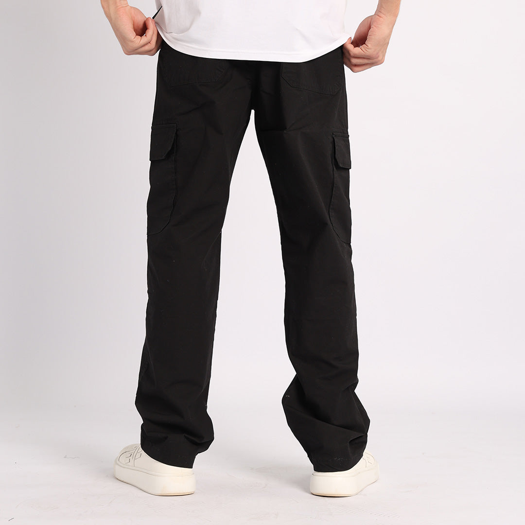 BLACK CARGO PANTS