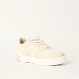 LADIES NOVA BEIGE LACE UP SNEAKER (N APPLIQUE)