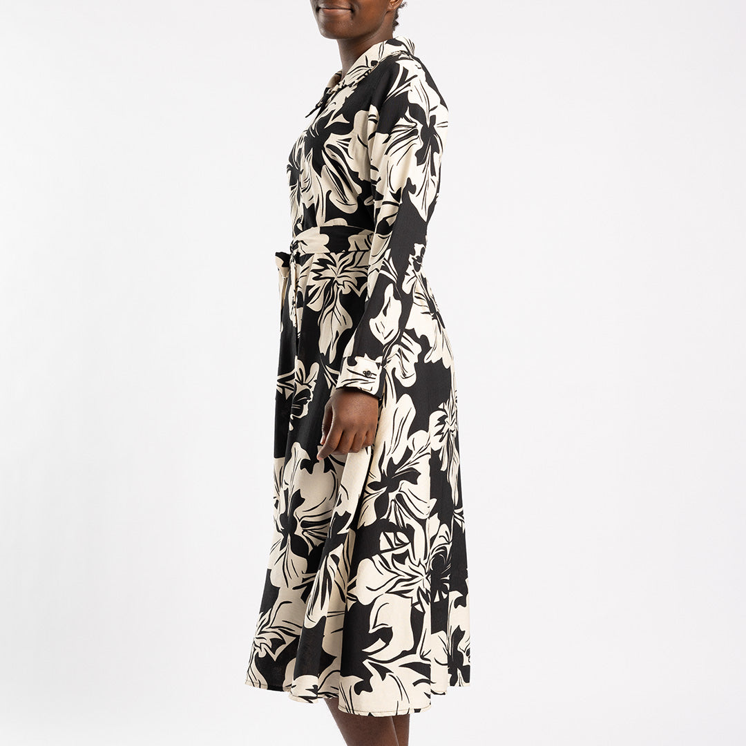 LADIES ALORA PRINTED SHIRT DRESS