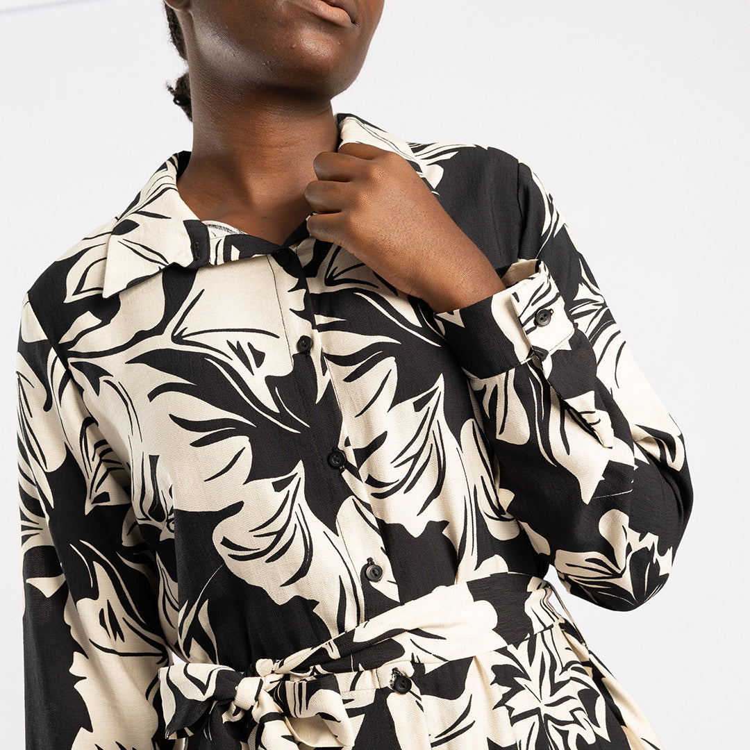 LADIES ALORA PRINTED SHIRT DRESS