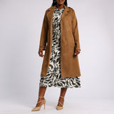 LADIES ALORA CAMEL MOCK SUEDE JACKET