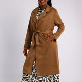 LADIES ALORA CAMEL MOCK SUEDE JACKET