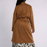 LADIES ALORA CAMEL MOCK SUEDE JACKET