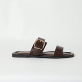LADIES CIARRA CHOC COMFORT SANDAL (SQUARE, SINGLE BUCKLE