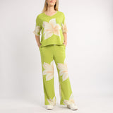 LADIES ALORA PRINTED V NECK BLOUSE