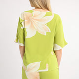 LADIES ALORA PRINTED V NECK BLOUSE
