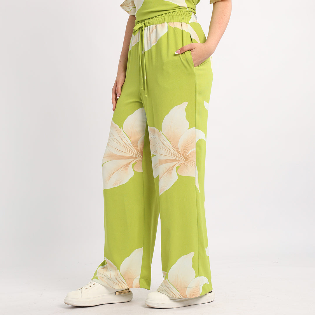 LADIES ALORA PRINTED WIDE LEG PANTS