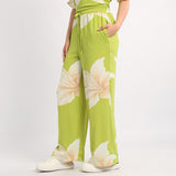 LADIES ALORA PRINTED WIDE LEG PANTS