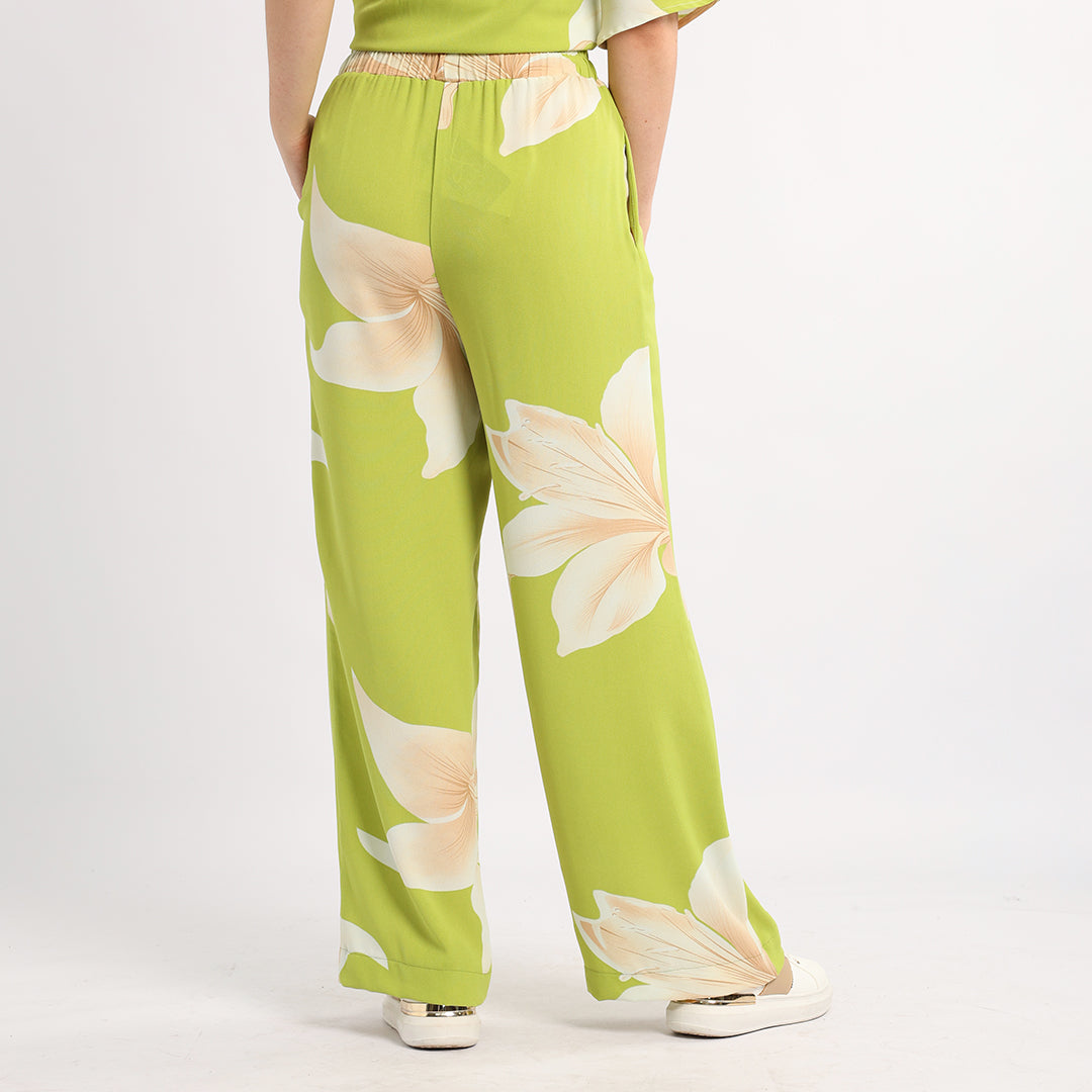 LADIES ALORA PRINTED WIDE LEG PANTS