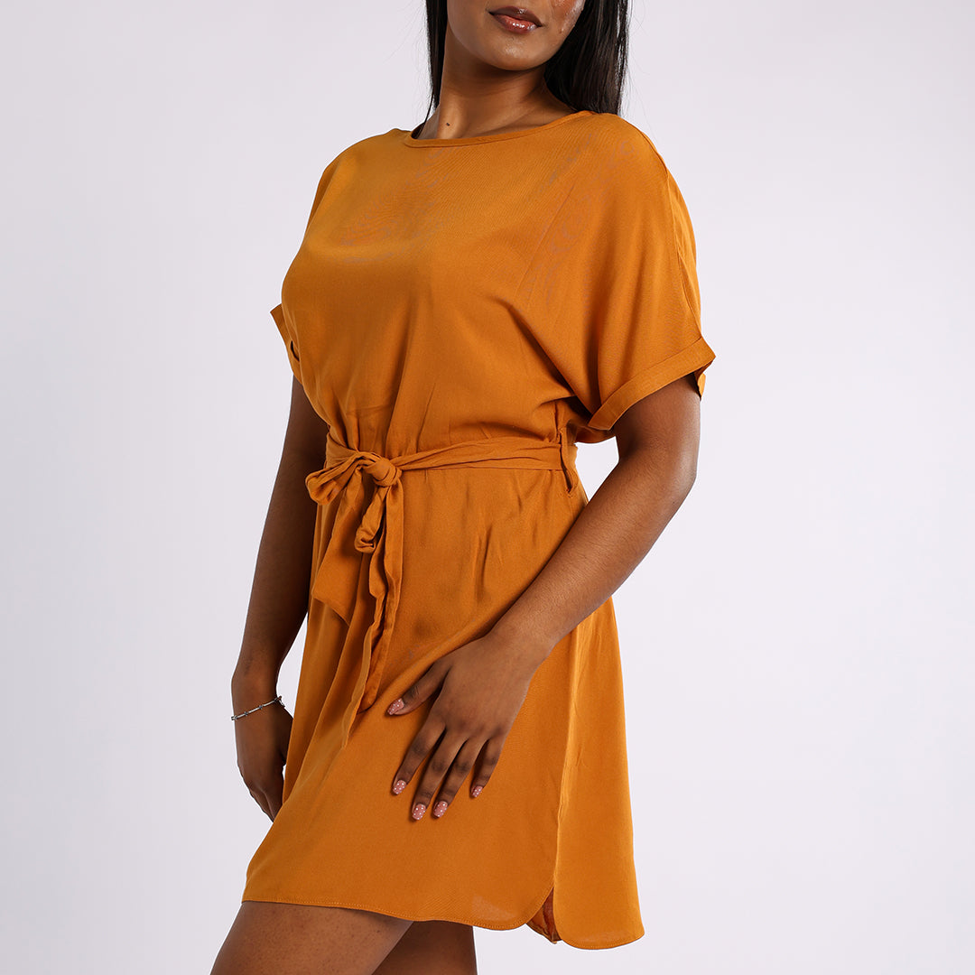 ALORA LADIES MUSTARD DRESS