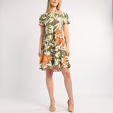LADIES ALORA TBC PRINT TIERED DRESS