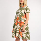 LADIES ALORA TBC PRINT TIERED DRESS
