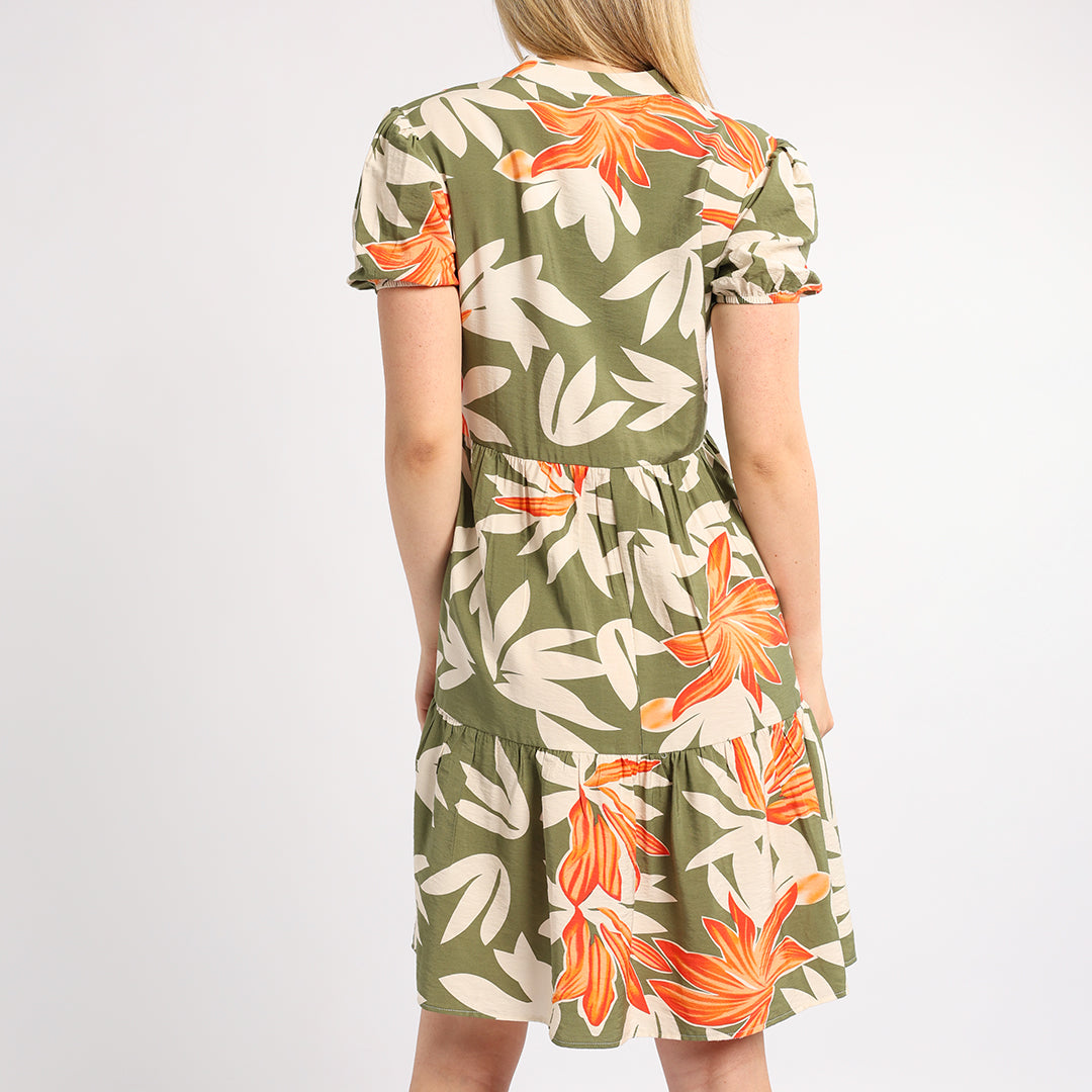 LADIES ALORA TBC PRINT TIERED DRESS