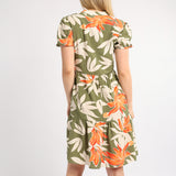 LADIES ALORA TBC PRINT TIERED DRESS