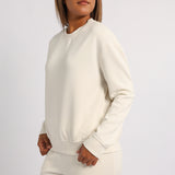 LADIES ALORA CREAM CREW NECK TR SCUBA SWEATER