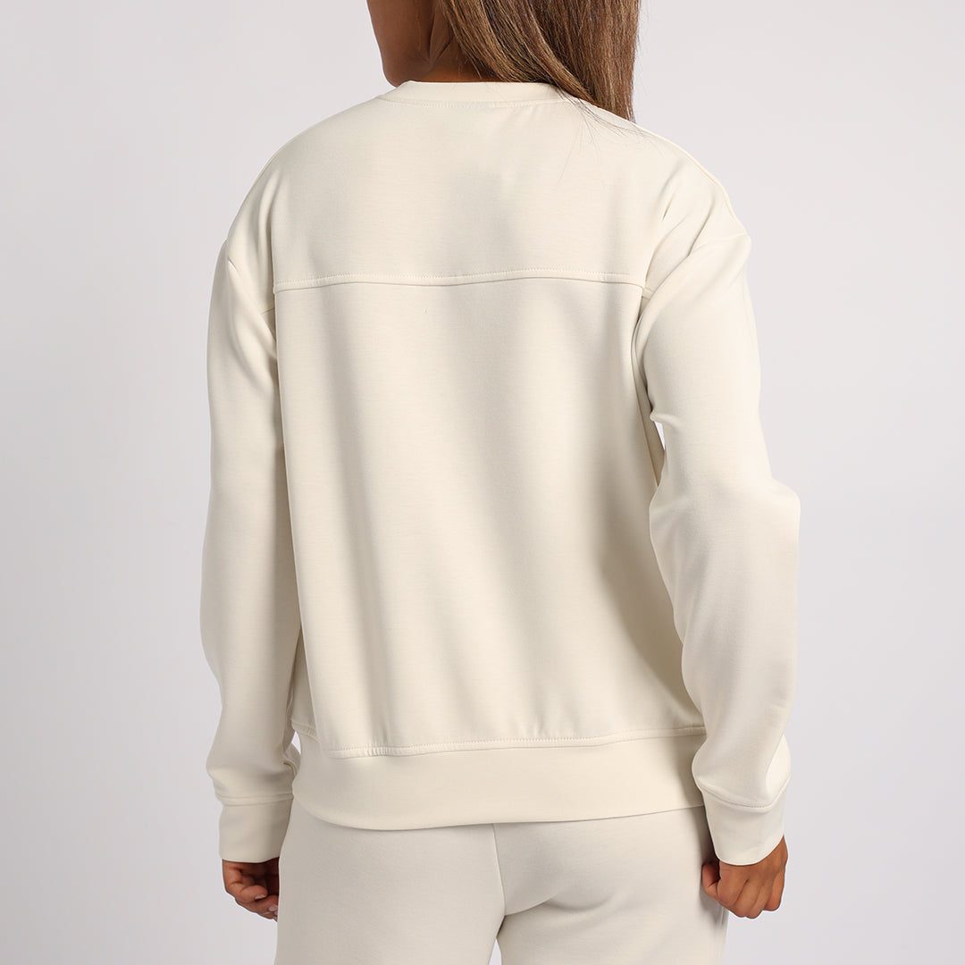 LADIES ALORA CREAM CREW NECK TR SCUBA SWEATER