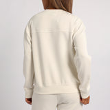 LADIES ALORA CREAM CREW NECK TR SCUBA SWEATER