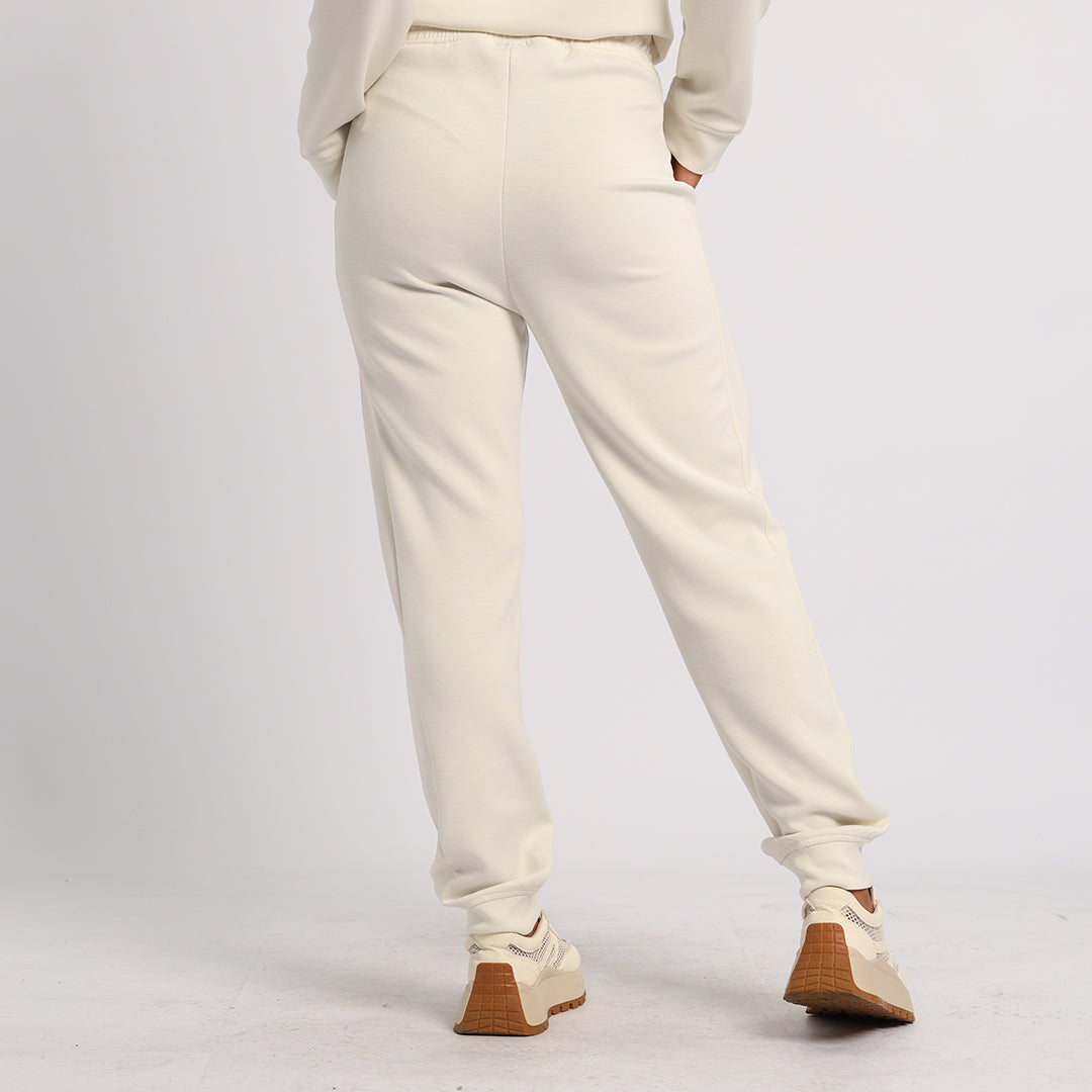 LADIES ALORA CREAM BASIC TRACK PANTS