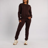 LADIES ALORA CHOC BASIC TRACK PANTS