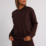LADIES ALORA CHOC CREW NECK TR SCUBA SWEATER