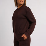 LADIES ALORA CHOC CREW NECK TR SCUBA SWEATER