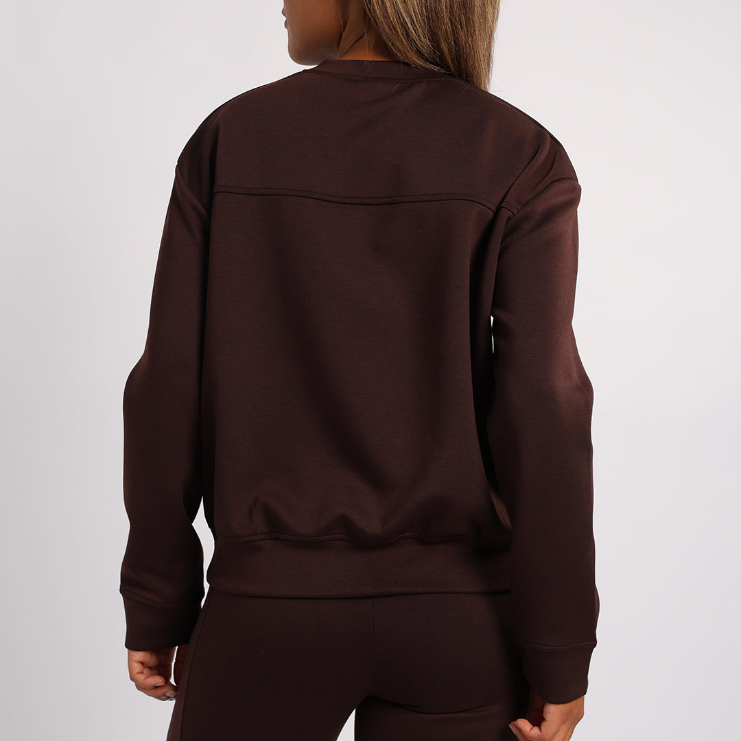 LADIES ALORA CHOC CREW NECK TR SCUBA SWEATER