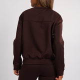 LADIES ALORA CHOC CREW NECK TR SCUBA SWEATER