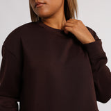 LADIES ALORA CHOC CREW NECK TR SCUBA SWEATER