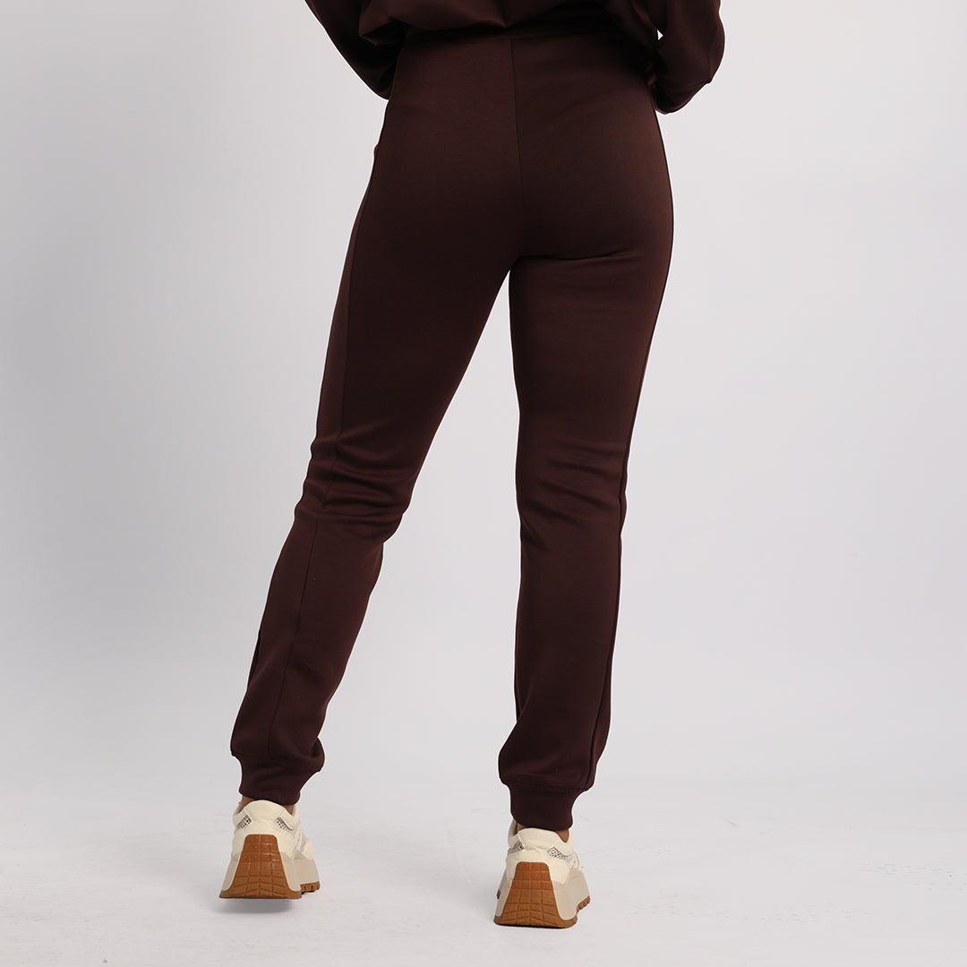 LADIES ALORA CHOC BASIC TRACK PANTS