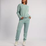 LADIES ALORA GREEN BASIC TRACK PANTS