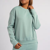LADIES ALORA GREEN CREW NECK TR SCUBA SWEATER
