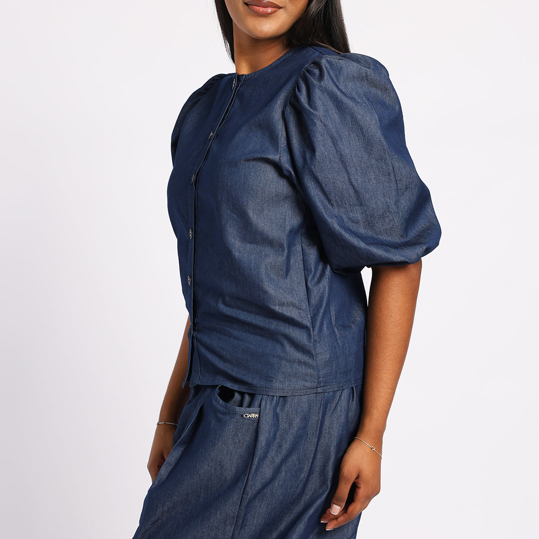 LADIES DENIM BLOUSE