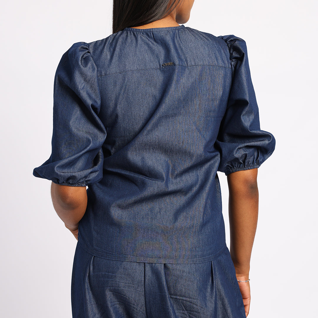 LADIES DENIM BLOUSE