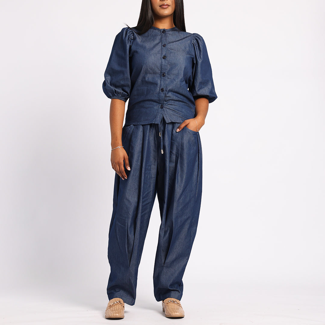 LADIES DENIM BLOUSE