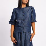 LADIES DENIM BLOUSE