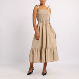 LADIES ALORA DOE SMOCKED DRESS