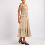 LADIES ALORA DOE SMOCKED DRESS