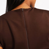 COMBO PLEATED DRESS