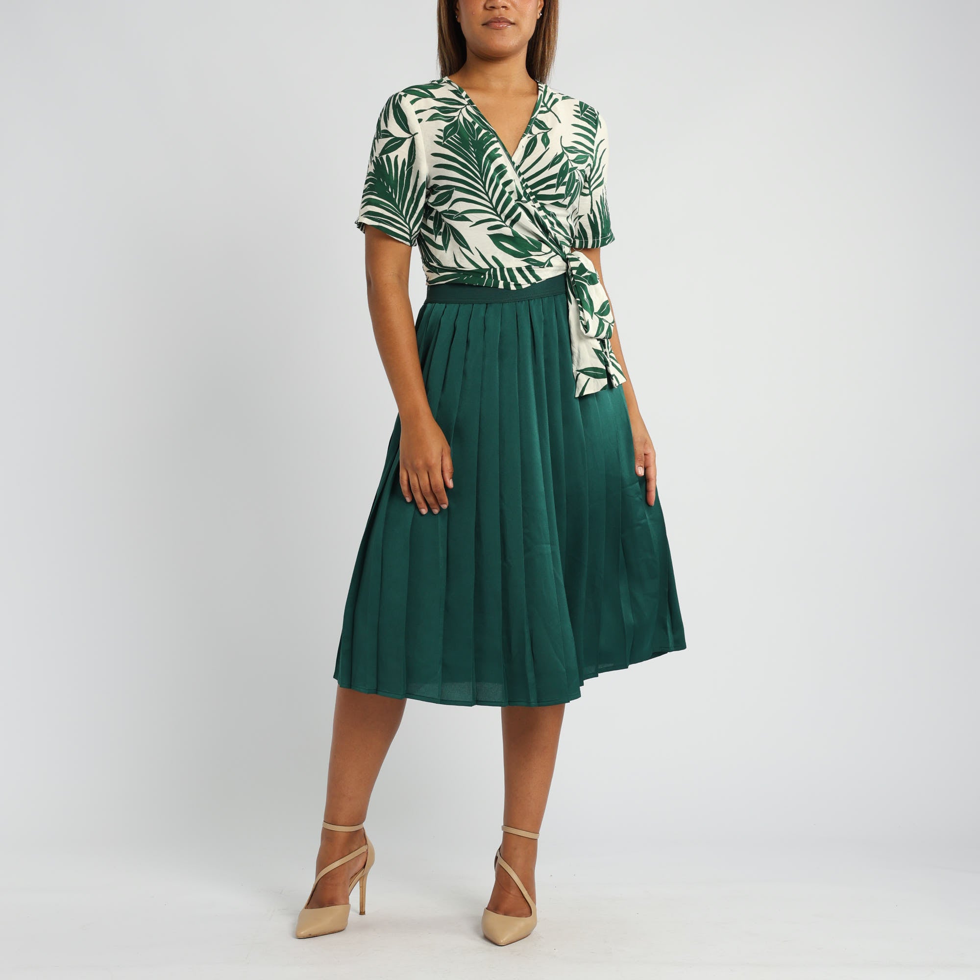 LADIES ALORA PRINTED CROSS OVER TOP