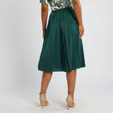 GREEN PLEATED SKIRT