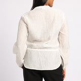 WHITE PEPLUM SHIRT