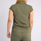 OLIVE SHORT SLEEVE SHIRT