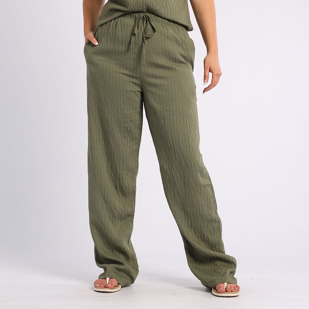 OLIVE WIDE LEG PANT