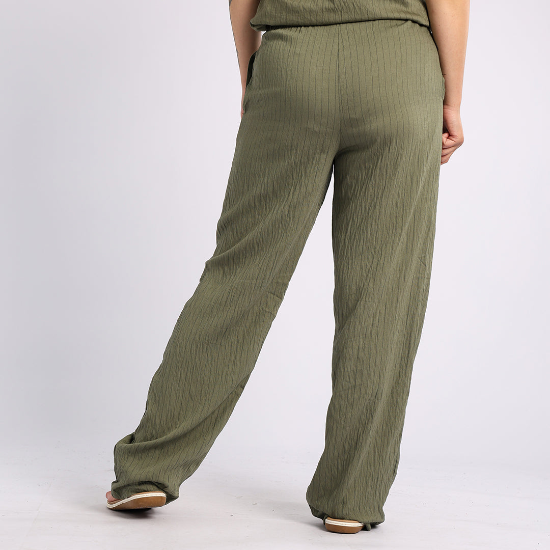 OLIVE WIDE LEG PANT