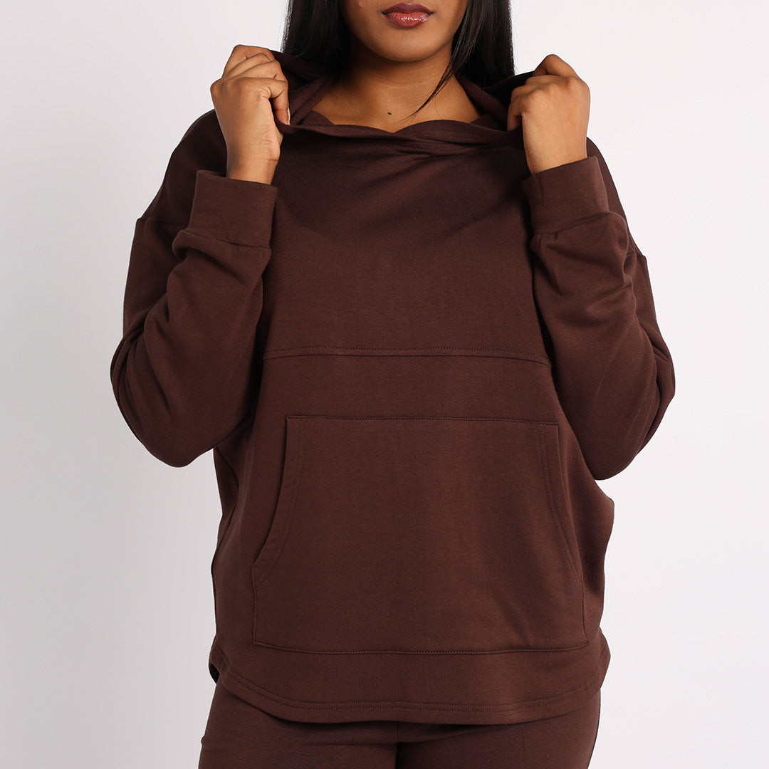 LONG SLEEVE SWEATER WITH KANGAROO POCKETS