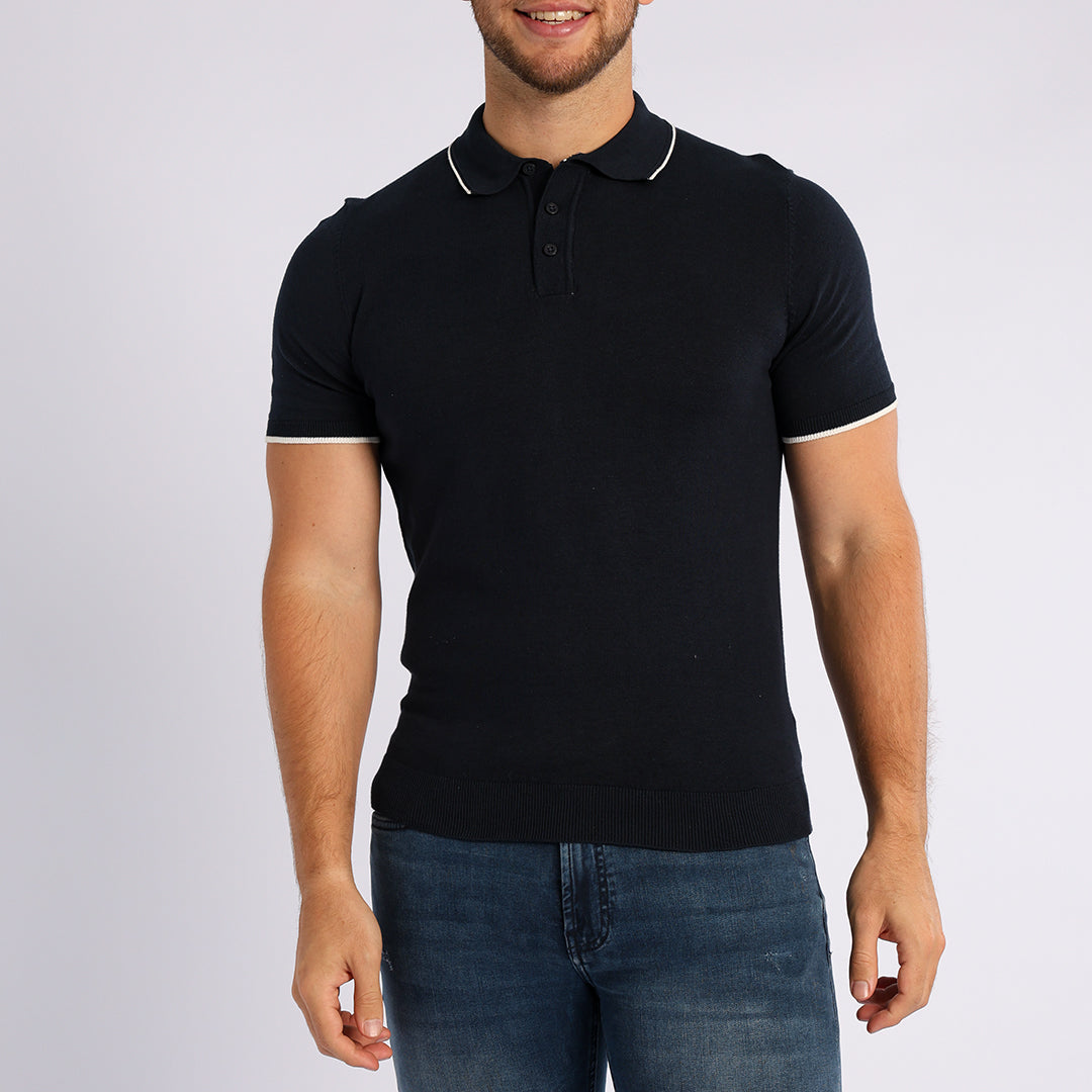 NAVY KNIT GOLFER