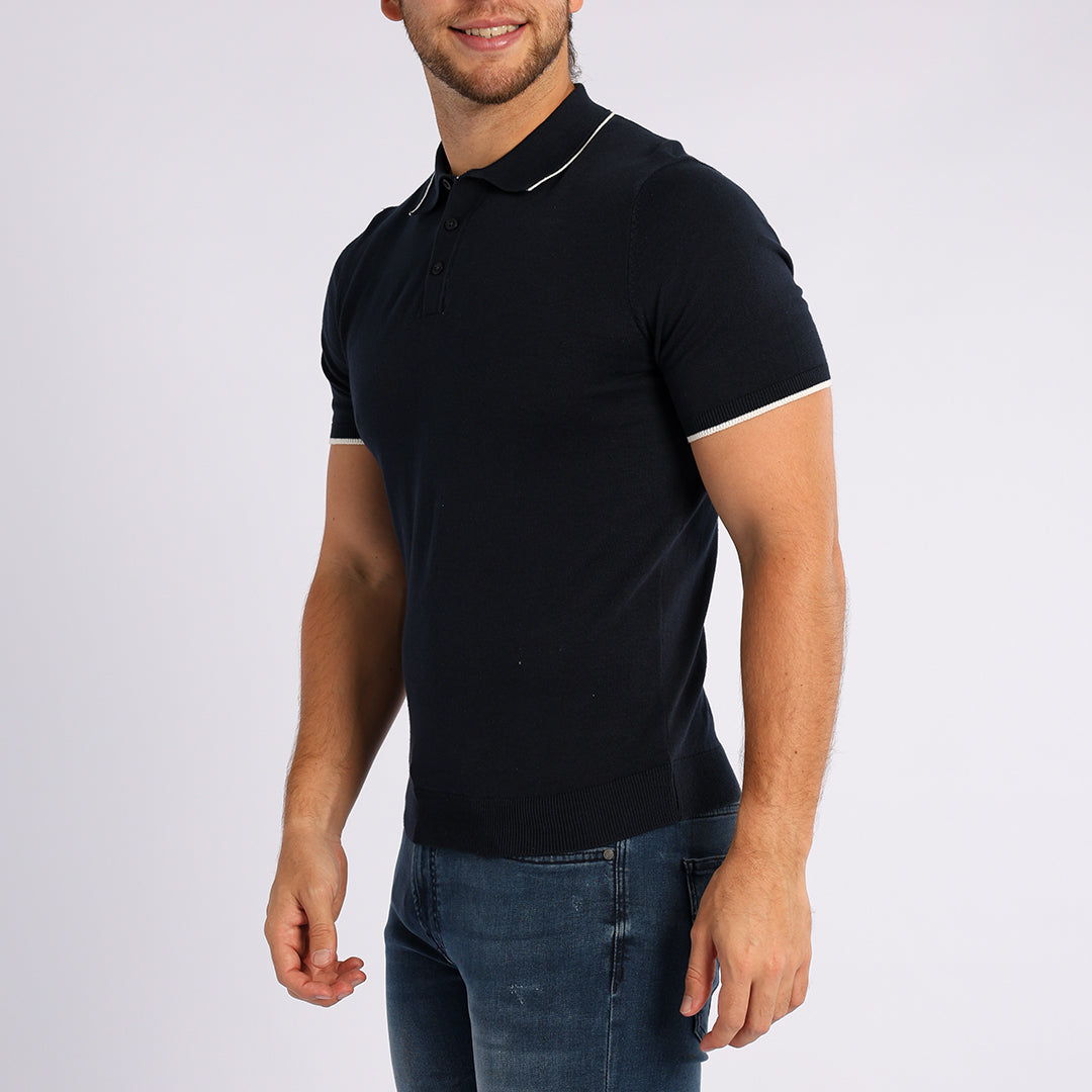 NAVY KNIT GOLFER
