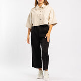 DENIM LONG SLEEVE CROP SHACKET